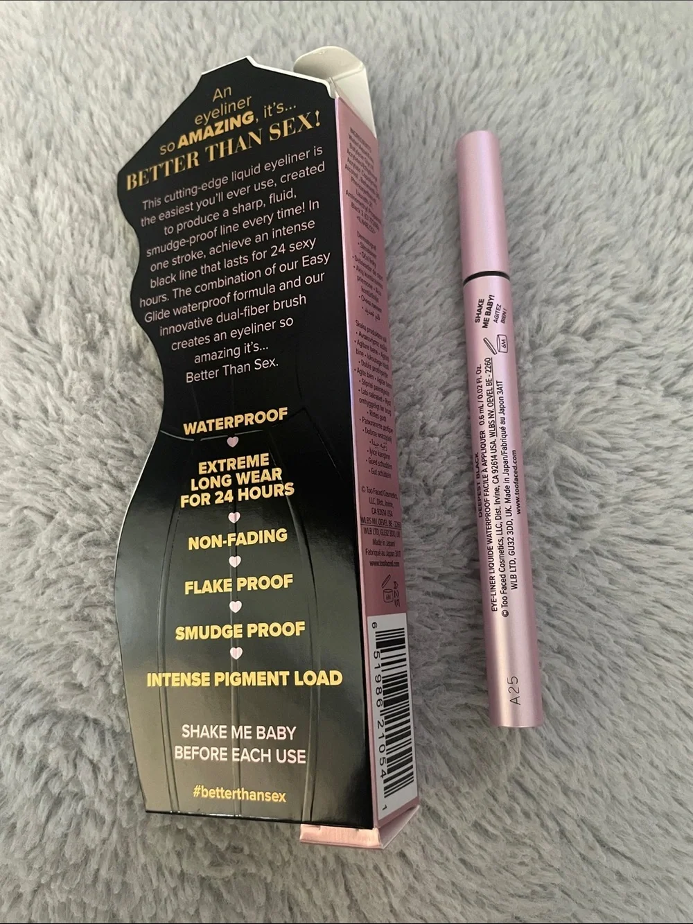 Too Faced Better Than Sex Waterproof Eyeliner — Pink
